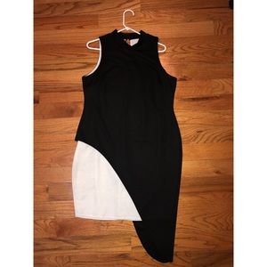 Black & white asymmetrical dress from FTF